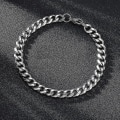 Pikkukuva 3 / 4: Kiillotettu ruostumattomasta teräksestä valmistettu rannekoru miehille ja naisille, kulta-musta väri, punk (5 mm, kullanvärinen)