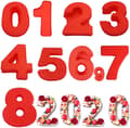 Miniatyrbillede 3 af 5: 10 tommer 9 stk. store nummerformede forme bageforme silikone nummerforme kageform (10 tommer)