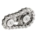 Miniatyrbillede 1 af 4: Gyro Sprockets Kæder Svinghjul Landevejscykel Spinner Fingerspids Metal Legetøj Gear（sølvsort）
