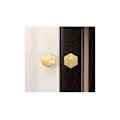 Miniatyrbild 3 av 5: Set med 4 väggkrokar i borstad mässing, 34 mm x 21 mm, guld handdukskrok för badrum, klädhängare, handdukshängare (Hex)