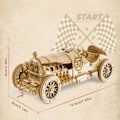 Miniatyrbillede 3 af 4: ROKR Army Jeep 3D træpuslespil mekanisk modelbyggesæt julegave til voksne