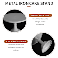 Miniatyrbild 5 av 5: Metalljärn kakställ runt piedestal dessert hållare cupcake display rack bakverk vit födelsedag vi