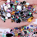 Miniatyrbillede 2 af 5: Rose Red AB Diy Non hotfix Flatback Akryl Negle Sten Rhinestones Ædelstene Til 3d Negle Kunst