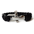 Miniatyrbillede 2 af 5: Udendørs Camping Rustfrit Stål Armbånd Mænd Paracord Faldskærmstov W（1）