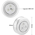 Miniatyrbillede 3 af 3: Natlys LED-lampe 6 stk. Selvklæbende LED-spotlampe Ekstra belysning