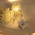 Miniatyrbillede 3 af 4: LED-lyskæde 2M 20 LED-fe-lys batteridrevet, sølv kobbertrådslys til hjem have mors dag bryllupsfest
