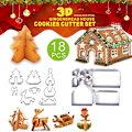 Miniatyrbilde 2 av 5: 18 stk pepperkakehus bakeform i rustfritt stål 3D-form