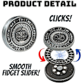 Miniatyrbild 5 av 5: Fidget Coin Slider Coin Toy Bärbar Metall Fidget Slider Haptisk Mynt Ångestgåva