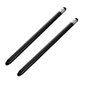 Miniatyrbillede 2 af 2: 2 stk. Tablet PC præcisionsskærm touch pen universel stylus pen til mobiltelefoner tablets (1X14CM, sort)