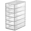 Miniatyrbillede 2 af 2: Skrivebords skuffe opbevaringsboks multi-lag transparent opbevaringsboks multifunktionel smykke opbevaringsstativ (25X17.5X10.4CM, transparent)