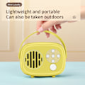 Miniatyrbild 5 av 5: Söt typ 5.0 Mini Retro Bluetooth Audio HIFI Ljudkvalitet Handsfree-samtal Kan hållas i handen Inbyggt 400mah batteri（Gul）
