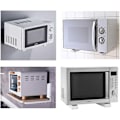 Miniatyrbild 5 av 5: 2-pack mikrovågsugnsväggfäste, mikrovågsugnsställ, universellt mikrovågsugnsfäste med 6 skruvar för att stödja mikrovågsugn (vit)