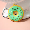 Miniatyrbillede 3 af 5: 2 stk. populær nøglering (pink + grøn) Stereoskopisk tegneserie vedhæng Donut nøglering