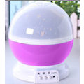 Miniatyrbilde 4 av 5: Stjernehimmel-projektor baby nattlys LED 360 roterende projeksjonslampe romantisk LED