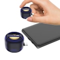 Miniatyrbild 4 av 5: Mini bärbar högtalare, 2W mikrofonhögtalare linjeingångshögtalare, 250mAH kapacitet typ-c plug-in litet ljud för mobiltelefoner（Blå）