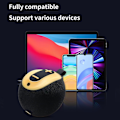 Miniatyrbild 5 av 5: TG623 Rund bollhögtalare Utomhus Bärbar Present Subwoofer 2 Kanaler Trådlös Bluetooth-högtalare 20240956（Gul）