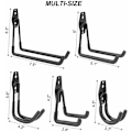 Miniatyrbild 3 av 5: Utility Hooks Väggmonterad Verktygsställ U-Krokar för Hem Garage Förvaringsorganisatör Trädgårdsredskap Spadar Rake Barnvagn Stege Svart 8-pack