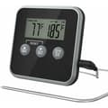 Digital kötttermometer för kök med stor display för rökning ugn kök snacks grilltermometer med timer och rostfri temperatursond