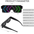Pikkukuva 5 / 5: Led-valot lasit, 8 valokuviota, Cyberpunk-valot lasit Futuristic-lasit, Usb-ladattavat Led-lasit Raveihin, Cosplayhin ja juhliin