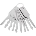 Miniatyrbilde 1 av 2: 10 stk. Nøkkelverktøy Nøkkel Blank Nøkkel Profesjonell Nøkkel Blank Rustfritt Stål Struktur Nøkkel (7.4X1.8 cm, Sølv)