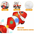 Miniatyrbild 5 av 5: Katt leksaker, fisk leksak med kattmynta interaktiv fisk elektronisk katt leksaker rörlig simulering USB uppladdningsbar med kattmynta (clownfisk)