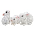 Miniatyrbild 1 av 2: 3-pack miniatyrkanin prydnader i harts - söta påskprydnader (6X4.5X4CM, vit)
