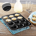 Miniatyrbillede 3 af 5: Kageform i non-stick med 12 huller med bageform i kulstofstål med teflonbelægning Bageplade Ovnsredskaber