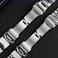 Miniatyrbild 9 av 10: 22mm Tre Bead Solid Rostfritt Stål Armband Herrar Armband För Seiko SKX007/009 SKX173/175/A35 C