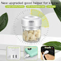 Miniatyrbild 4 av 5: Mini Mixer Blender Elektrisk Hackare Liten Mixer Vitlökspress Hackare Grönsakshackare Lök Vitlöksskärare, Multi-Hackare för Kött, Grönsaker