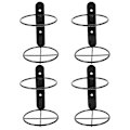 Pikkukuva 1 / 2: 4-pack seinälle kiinnitettävä viiniteline olutpullon näyttöteline yksittäinen pulloteline seinäteline metalliviiniteline (13,50X9,50X9,50CM, musta)