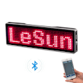 Miniatyrbillede 4 af 4: Genopladelig Bluetooth Digital LED Badge DIY Programmerbar Rullende Besked Varemærke Mini LED Display（Pink）
