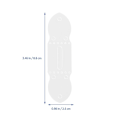Miniatyrbild 3 av 3: 6 st bältespänne hål mall DIY hållbar bälteshål stans dö läder stans mall (8,8X2,5 cm, transparent svart)