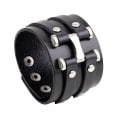 Miniatyrbilde 1 av 2: Retro Flettet Lær Punk Armbånd Med Legering Nagler