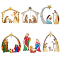 Miniatyrbilde 2 av 3: LED Hellig Familie Lighted Nativity Scene Yard Utendørs Juledekorasjon, 50% Tilbud