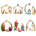 Miniatyrbillede 2 af 3: LED Hellig Familie Lysende Fødselsscene Have Udendørs Juledekoration, 50% Tilbud