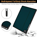 Miniatyrbillede 5 af 5: Passer til Samsung Tab A7 10.4 Tablet Etui Med Penneholder 2020 Model Drop-proof Beskyttende Cover Etui, Stabil Magnetisk Flip-sort