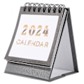 Pikkukuva 1 / 2: 1-osainen vapaasti seisova kalenteri 2024 työpöytäkalenteri työpöytäkalenteri toimistokalenteri (10X7,5 cm, musta)