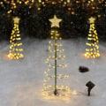 Miniatyrbild 3 av 4: Solcellsladdad LED-spiral julgransljus Hemträdgårdsfestlig dekor (varmt ljus)