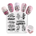 Miniatyrbilde 3 av 4: 29 Marmor Blomster Blad Geometrisk Design Negle Stempel Plader Stencil