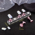 Miniatyrbild 2 av 5: 4 set akryl nageldisplayställ nagelhållare magnetisk nagelövningsställ fingernagel diy nageldesignställ för falska naglar manikyrverktyg (rosa)