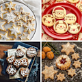 Miniatyrbilde 3 av 5: Kjeksformer Former Sett, 12PCS Blomst Rund Hjerte Stjerne Form Kjeks Rustfritt Stål Metall Former Kuttere for Kjøkken Baking Halloween Jul