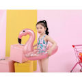 Miniatyrbild 3 av 5: Flamingo uppblåsbar pool float med glitter, glitter flytrör, simring, poolstol, roliga strandflottörer, poolleksaker