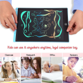 Miniatyrbild 3 av 5: 12 tums färgglad LCD-ritplatta, stor ritplatta, barn och vuxna skriver ritning, lämplig för barn, hem, skola och kontor