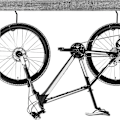Miniatyrbillede 4 af 5: 2 stk. cykelkroge, værktøjskroge, vægmonterede skruekroge til loftet - ophængningsstativ til organisering af cykler, stige (sort)