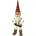 Miniatyrbild 1 av 5: Zombie GNOME Trädgårdstomte Staty, Skelettpar och Dinosaurie, Halloween Harts