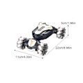 Miniatyrbillede 4 af 4: Gestus RC Bil, 2.4GHz 4WD Gestus Sensing RC Stunt Bil Legetøj, Dobbeltsidet 360 Rullende（Hvid）
