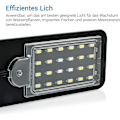 Miniatyrbillede 4 af 5: Sort Skal Led Akvarielys Lampe Klip, Ultra-tynd Akvarielampe Med Lys, 24 Led Akvarielys Hvid Og Blåt Lys