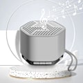 Miniatyrbild 2 av 5: Subwoofer, Bluetooth-högtalare, lysande färgade lampor, digitalt elektroniskt ljud LED-blixtljus Hifi-ljud bärbar mini (Silver)