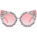 Pikkukuva 1 / 2: Rhinestone Cat Eye -aurinkolasit, retro naisten kiiltävät juhla-aurinkolasit