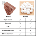 Miniatyrbild 4 av 4: 10-pack / 1-pack 10 x cederträ hängande malsskydd med lätt cederdoft luktskydd för fullstora skåp 23,1 x 6,6 x 1,1 cm.